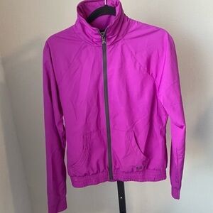 Under Armour Magenta Zip Up Wind Breaker Size Medium